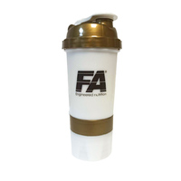 Шейкер Fitness Authority + 2 контейнера, 500 мл, White/Gold