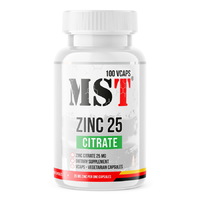 Витамины и минералы MST Zinc Citrate 25 mg, 100 вегакапсул