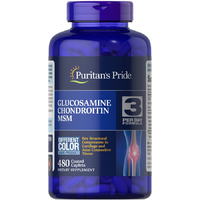 Препарат для суставов и связок Puritan's Pride Chondroitin Glucosamine MSM 3 Per Day Formula, 480 каплет