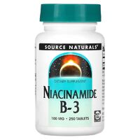 Витамины и минералы Source Naturals Niacinamide B3 100 mg, 250 таблеток