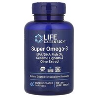 Жирные кислоты Life Extension Super Omega-3 Enteric Coated, 60 капсул