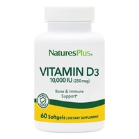 Витамины и минералы Natures Plus Vitamin D3 10000 IU, 60 капсул