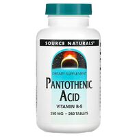 Витамины и минералы Source Naturals Pantothenic Acid 250 mg, 250 таблеток