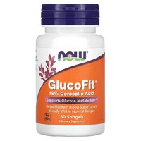 Натуральная добавка NOW GlucoFit, 60 капсул