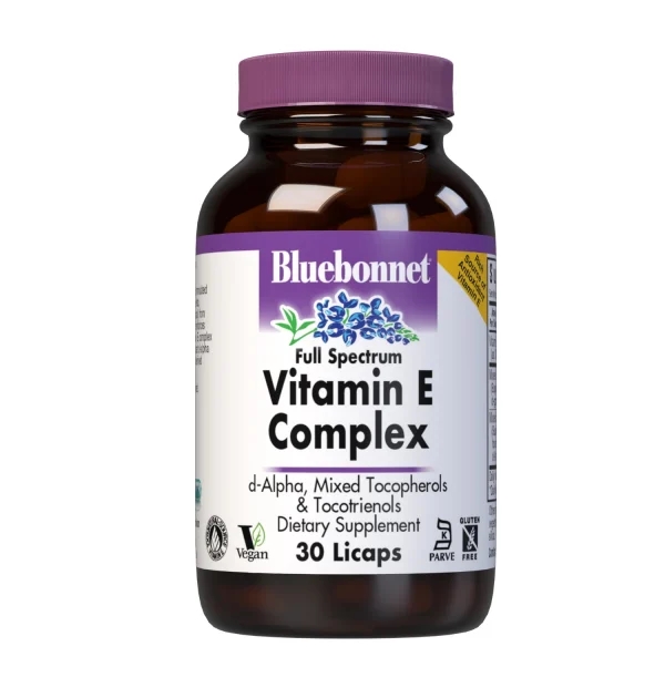 Витамины и минералы Bluebonnet Full Spectrum Vitamin E, 30 капсул