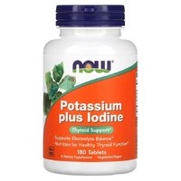 Витамины и минералы NOW Potassium plus Iodine, 180 таблеток