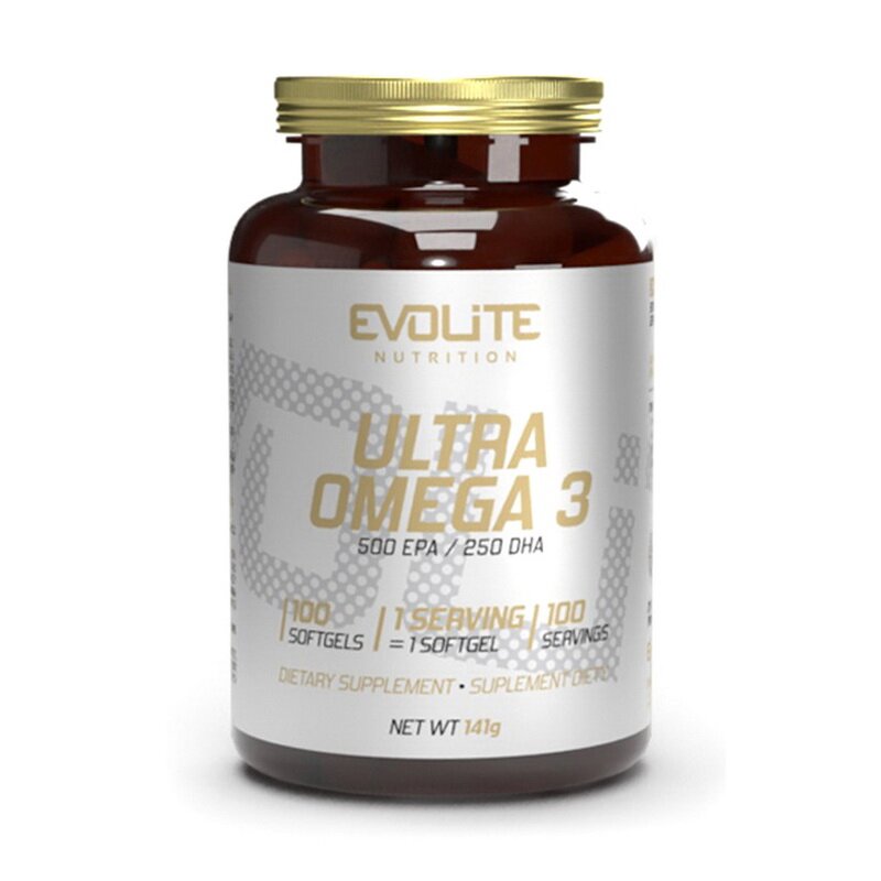 Жирні кислоти Evolite Nutrition Ultra Omega 3 500/250, 100 капсул