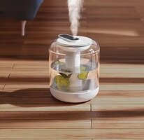 Увлажнитель воздуха портативный KC-019 аромадифузор электрический 1L, аккумулятор 2000mAh, White