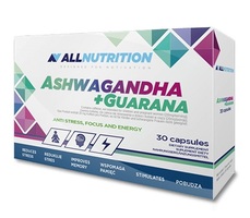 Предтренировочный комплекс AllNutrition Ashwagandha + Guarana, 30 капсул