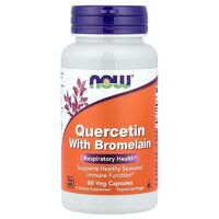 Натуральная добавка NOW Quercetin with Bromelain, 60 вегакапсул