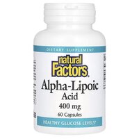 Натуральная добавка Natural Factors Alpha-Lipoic Acid 400 mg, 60 капсул