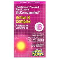 Витамины и минералы Natural Factors BioCoenzymated Active B Complex, 60 вегакапсул