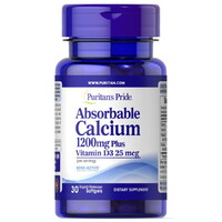 Вітаміни та мінерали Puritan's Pride Absorbable Calcium with Vitamin D, 30 капсул