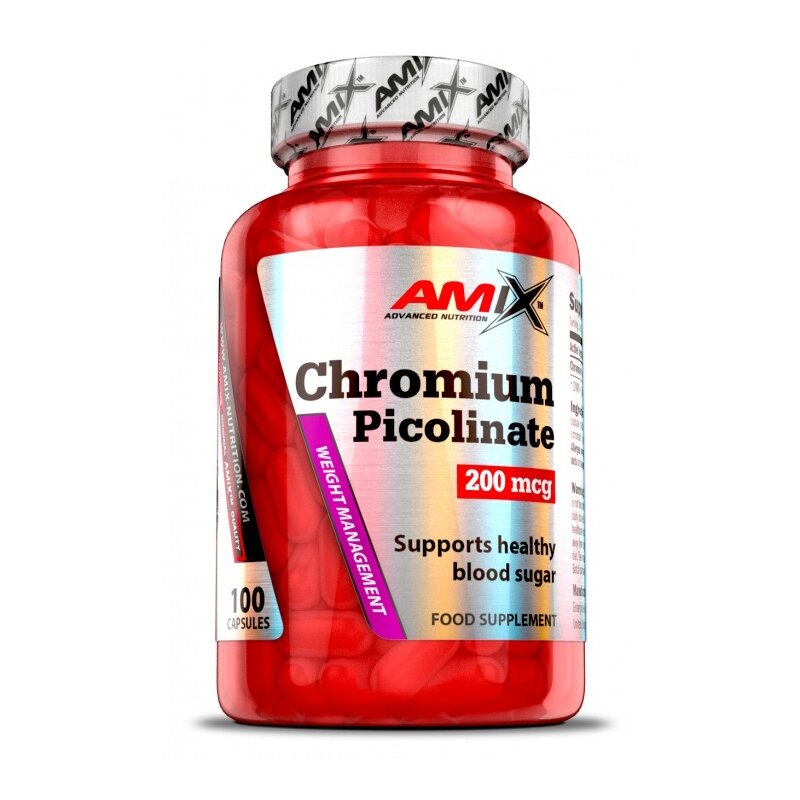 Вітаміни та мінерали Amix Nutrition Chromium Picolinate 200 mcg, 100 капсул
