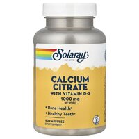 Витамины и минералы Solaray Calcium Citrate with Vitamin D3 , 90 капсул