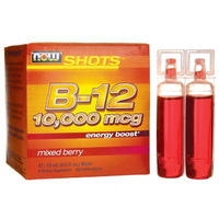 Витамины и минералы NOW Vitamin B12 10000 mcg Shots, 12*15 мл