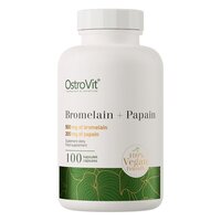 Натуральная добавка OstroVit Vege Bromelain + Papain, 100 вегакапсул