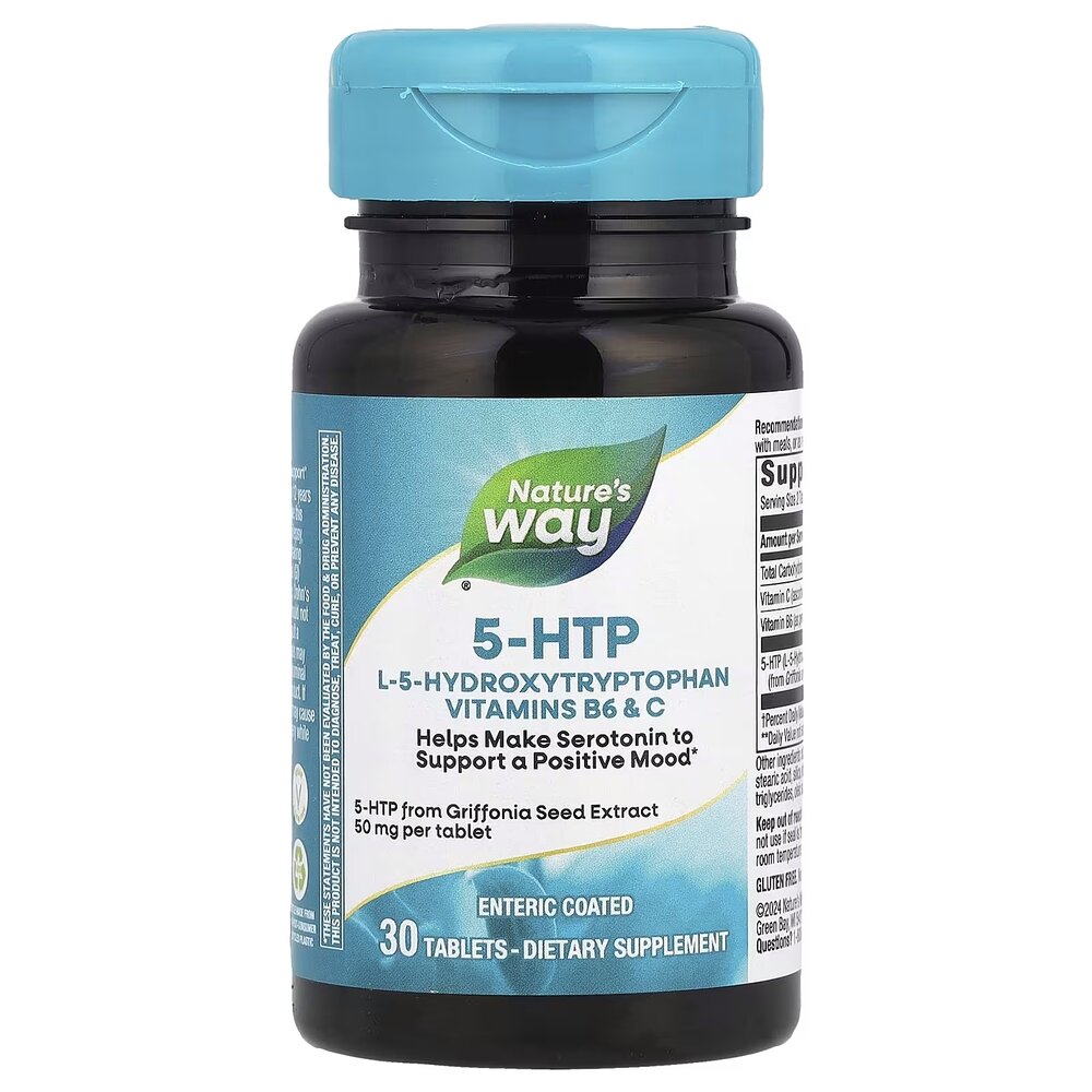 Амінокислота Nature's Way 5-HTP 100 mg, 30 таблеток