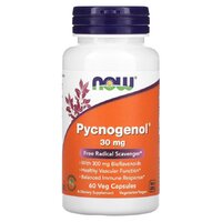 Натуральная добавка NOW Pycnogenol 30 mg, 60 вегакапсул