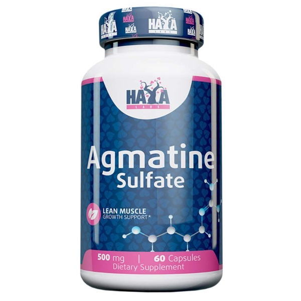 Передтренувальний комплекс Haya Labs Agmatine Sulfate 500 mg, 60 капсул