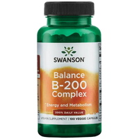 Витамины и минералы Swanson Balance B-200 Complex, 100 вегакапсул