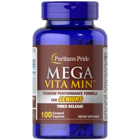 Витамины и минералы Puritan's Pride Mega Vita Min for Seniors Timed Release, 100 каплет