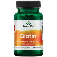 Витамины и минералы Swanson Biotin 5000 mcg, 30 капсул