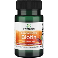Витамины и минералы Swanson Biotin 5000 mcg, 60 жевательных таблеток
