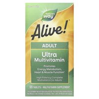 Витамины и минералы Nature's Way Alive! Adult Ultra Potency, 60 таблеток