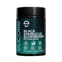 Натуральная добавка Elicore Labs Black Sambucus Elderberry 600 mg, 60 вегакапсул