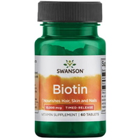 Витамины и минералы Swanson Biotin 10000 mcg Timed-Release, 60 таблеток