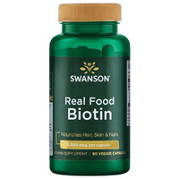 Витамины и минералы Swanson Biotin 2500 mcg Real Food, 90 вегакапсул