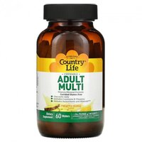 Витамины и минералы Country Life Adult Multi, 60 жевательных таблеток