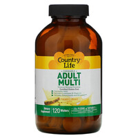 Вітаміни та мінерали Country Life Adult Multi, 120 жувальних таблеток