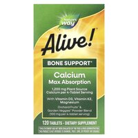 Витамины и минералы Nature's Way Alive! Calcium Bone Support, 120 таблеток