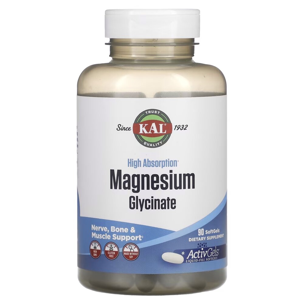 Вітаміни та мінерали KAL Magnesium Glycinate 315 mg, 90 таблеток