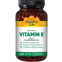 Вітаміни та мінерали Country Life Natural Vitamin E, 90 капсул