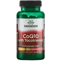 Натуральная добавка Swanson CoQ10 with Tocotrienols 200 mg, 60 капсул