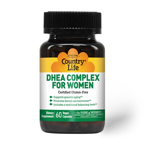 Натуральная добавка Country Life DHEA Complex for Women, 60 вегакапсул