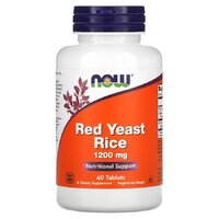 Натуральная добавка NOW Red Yeast Rice 1200 mg, 60 таблеток