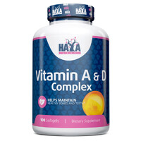 Витамины и минералы Haya Labs Vitamin A&amp;D Complex, 100 капсул