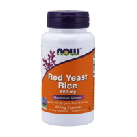 Натуральная добавка NOW Red Yeast Rice 600 mg, 60 вегакапсул