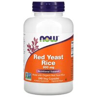 Натуральная добавка NOW Red Yeast Rice 600 mg, 240 вегакапсул