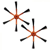 Боковые щеточки для пылесосов Xiaomi Mi Robot Vacuum Cleaner Mi RoboRock Xiaowa 6 лопастей, 2 шт, Оранжевый