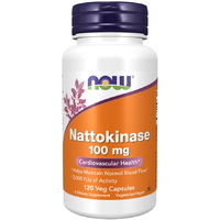 Натуральная добавка NOW Nattokinase 100 mg, 120 вегакапсул