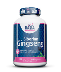 Натуральная добавка Haya Labs Siberian Ginseng 500 mg, 100 капсул