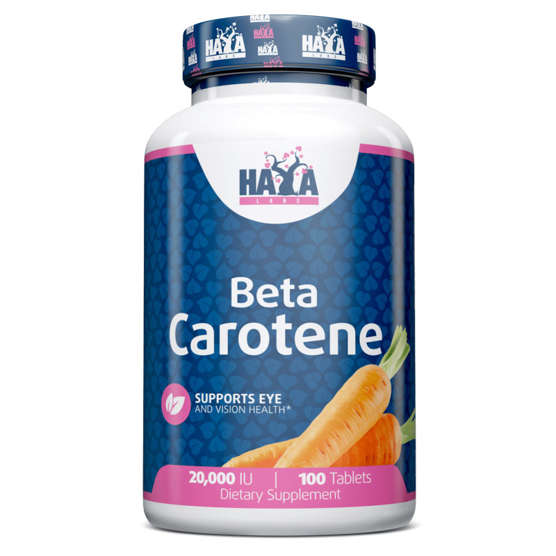 Витамины и минералы Haya Labs Beta Carotene 20000 IU, 100 таблеток