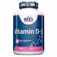 Витамины и минералы Haya Labs Vitamin D3 5000 IU, 100 капсул