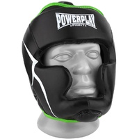 Боксерский шлем PowerPlay 3100 PU (тренировочный), Black/Green