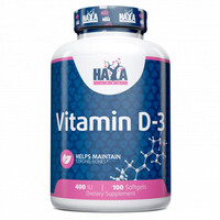 Вітаміни та мінерали Haya Labs Vitamin D3 400 IU, 100 капсул